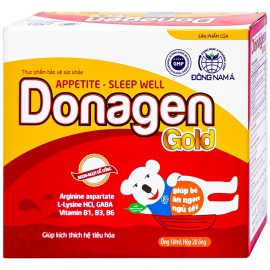 Siro Donagen Gold Đông Nam Á giúp bé ăn ngon, ngủ tốt, kích thích hệ tiêu hóa (20 ống x 10ml)