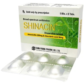 Thuốc Shinacin Shinpoong Deawoo điều trị nhiễm khuẩn (5 vỉ x 6 viên)