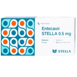 Thuốc Entecavir 0.5mg Stella hỗ trợ kháng virus (3 vỉ x 10 viên)
