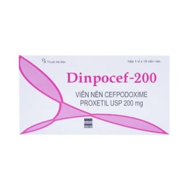 Thuốc Dinpocef-200 Micro điều trị nhiễm khuẩn đường hô hấp (10 viên)