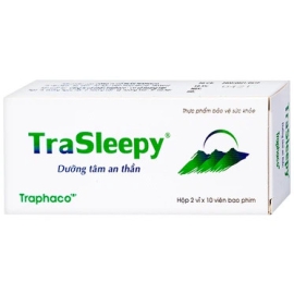 Viên uống TraSleepy Traphaco dưỡng tâm an thần, hỗ trợ gây ngủ, giúp ngủ ngon (20 viên)
