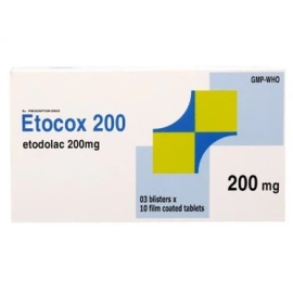 Thuốc Etocox 200mg Danapha giúp giảm đau, kháng viêm (3 vỉ x 10 viên)