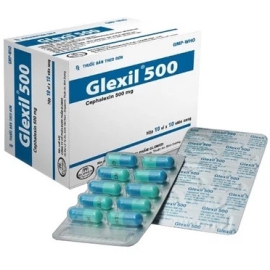 Thuốc Glexil 500mg Glomed điều trị các trường hợp nhiễm khuẩn nhạy cảm (100 viên)