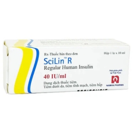 Thuốc tiêm Scilin R 40IU/ml Bioton điều trị tiểu đường type 1, 2 (10ml)