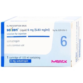 Dung dịch tiêm Saizen Liquid 6mg Merck điều trị chậm tăng trưởng (Hộp 1 ống)