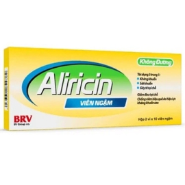 Viên ngậm Aliricin BV không đường điều trị viêm họng, viêm amidan (2 vỉ x 10 viên)