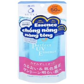 Chống nắng dạng Essence Senka Perfect UV Essence SPF50+ PA++++ dành cho mặt, nâng tông da (50g)