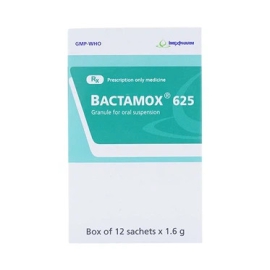 Cốm pha hỗn dịch uống Bactamox 625mg Imexpharm điều trị nhiễm khuẩn (12 gói)