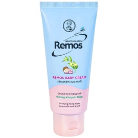 Kem xua muỗi Remos Baby Cream hương khuynh diệp suốt 6 giờ cho bé từ 6 tháng tuổi (70g)