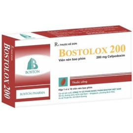 Thuốc Bostolox 200mg Boston hỗ trợ điều trị nhiễm khuẩn, viêm xoang (1 vỉ x 10 viên)