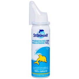 Dung dịch xịt mũi Stérimar Nose Hygiene And Comfor loại bỏ bụi bẩn niêm mạc mũi cho trẻ từ 0 - 3 tuổi (50ml)