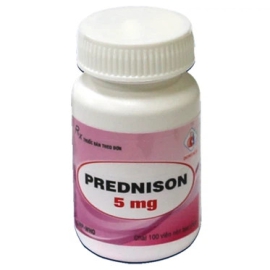 Thuốc Prednison 5mg hồng Domesco chống viêm và ức chế miễn dịch (Chai 100 viên)