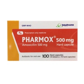 Thuốc Pharmox 500mg Imexpharm điều trị các trường hợp nhiễm khuẩn (100 viên)