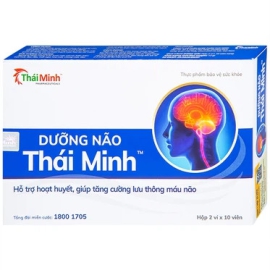 Viên uống Dưỡng Não Thái Minh hỗ trợ hoạt huyết, tăng cường lưu thông máu não (2 vỉ x 10 viên)