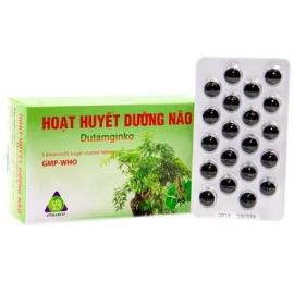 Thuốc Hoạt Huyết Dưỡng Não Dutamginko điều trị thiểu năng tuần hoàn não, suy nhược thần kinh (5 vỉ x 20 viên)