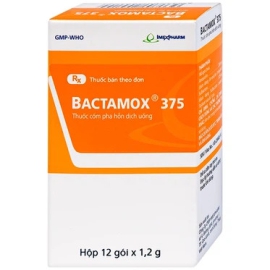 Thuốc cốm pha hỗn dịch uống Bactamox 375 Imexpharm hỗ trợ điều trị nhiễm khuẩn đường hô hấp (12 gói)