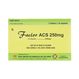 Thuốc Factor ACS 250mg Mebiphar điều trị các trường hợp nhiễm khuẩn (20 viên)