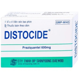 Thuốc Distocide 600mg Shinpoong Daewoo điều trị sán (4 viên)