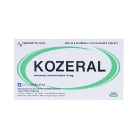 Thuốc Kozeral 10mg Đạt Vi Phú điều trị ngắn ngày đau vừa tới đau nặng (60 viên)