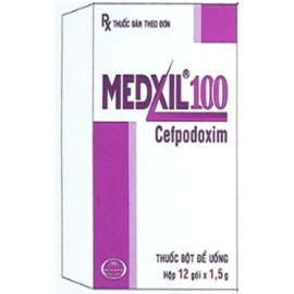 Thuốc bột Medxil 100mg Glomed điều trị nhiễm khuẩn nhẹ và vừa (12 gói)