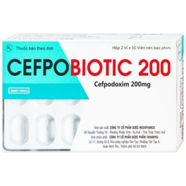 Thuốc Cefpobiotic 200mg Medipharco điều trị đau họng, viêm amidan (20 viên)