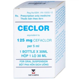 Thuốc Ceclor 125mg Menarini hỗ trợ điều trị các trường hợp nhiễm trùng (30ml)