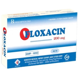 Thuốc Ofloxacin 200mg Domesco điều trị các trường hợp nhiễm khuẩn (2 vỉ x 10 viên)