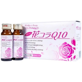 Nước uống Hana Colla Q10 Collagen Jpanwell chống oxi hóa cho cơ thể (10 chai x 50ml)