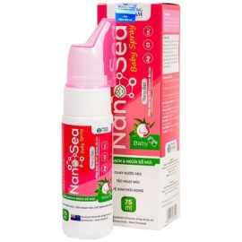 Dung dịch xịt vệ sinh mũi Nano Sea Baby Spray làm sạch và ngừa sổ mũi (75ml)
