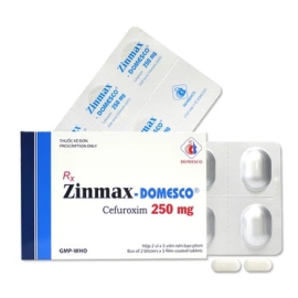 Thuốc Zinmax Domesco 250mg điều trị các chứng nhiễm khuẩn (2 vỉ x 5 viên)