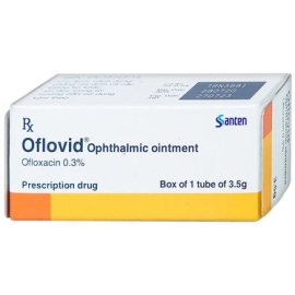 Thuốc mỡ tra mắt Oflovid 0.3% Santen điều trị các bệnh nhiễm khuẩn (3.5g)