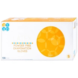 Găng tay cao su y tế không bột Polymer Latex Asap Powder Free Examination Gloves Size S (100 cái) 0