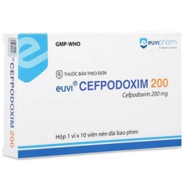 Thuốc Cefpodoxim 200Mg Euvipharm điều trị nhiễm khuẩn (10 viên)