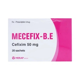 Thuốc kháng sinh Mecefix-B.E 50mg điều trị nhiễm khuẩn đường hô hấp (20 gói)