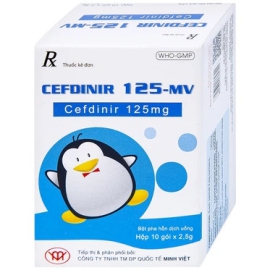 Thuốc Cefdinir 125 - MV US Pharma hỗ trợ điều trị nhiễm khuẩn (10 gói)