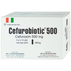 Thuốc Cefurobiotic 500mg Medipharco điều trị viêm phổi, viêm phế quản cấp (50 viên)
