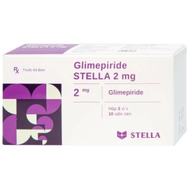 Thuốc Glimepiride Stada 2mg hỗ trợ kiểm soát đường huyết (3 vỉ x 10 viên)