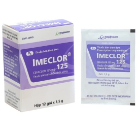 Thuốc Imeclor 125mg Imexpharm điều trị nhiễm khuẩn đường hô hấp (12 gói x 1.5g)