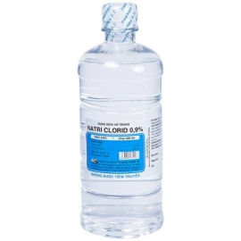 Dung dịch vô trùng Natri Clorid 0,9% Dược 3-2 hỗ trợ rửa vết thương, súc miệng (500ml)
