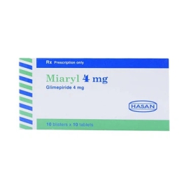 Thuốc Miaryl 4mg Hasan điều trị đái tháo đường type 2 (10 vỉ x 10 viên)