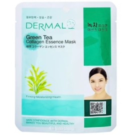 Mặt nạ Dermal Green Tea Collagen Essence Mask dưỡng da dành cho mọi loại da (23g)