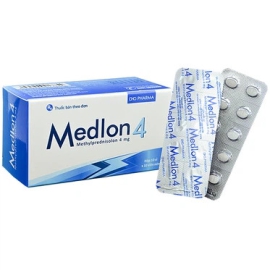 Thuốc Medlon 4mg DHG chống viêm, giảm miễn dịch (10 vỉ x 10 viên)