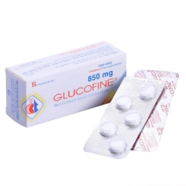 Thuốc Glucofine 850mg Domesco điều trị đái tháo đường type 2 (4 vỉ x 5 viên)