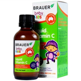 Siro Brauer Baby Kids Liquid bổ sung vitamin C, tăng cường sức đề kháng cho cơ thể (100ml)