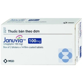 Viên nén Janumet 100mg MSD hỗ trợ chế độ ăn kiêng, cải thiện kiểm soát đường huyết tuýp 2 (2 vỉ x 14 viên)