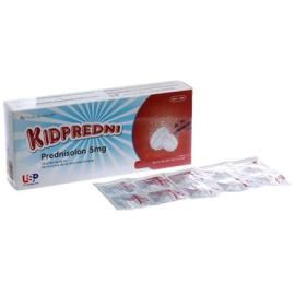 Thuốc Kidpredni 5mg USP hỗ trợ chống viêm, chống dị ứng và ức chế miễn dịch (50 viên)