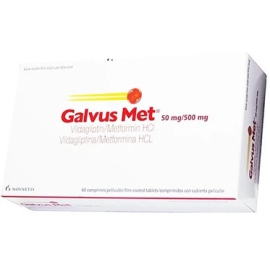 Thuốc Galvus Met 50mg/500mg Novartis điều trị đái tháo đường type 2 (6 vỉ x 10 viên)