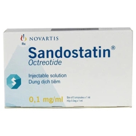 Thuốc tiêm Sandostatin 0.1mg/ml hỗ trợ điều trị các khối u, ung thư (5 ống x 1ml)