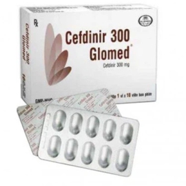 Thuốc Cefdinir 300 Glomed điều trị nhiễm khuẩn nhẹ và vừa (2 vỉ x 10 viên)