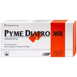 Thuốc Pyme Diapro MR 30mg Pymepharco điều trị bệnh đái tháo đường (2 vỉ x 30 viên)